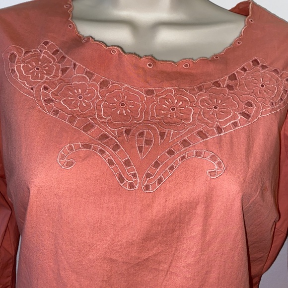 L' Artlier d Paris Boho Salmon Dress with lots of detail Size Small - Picture 4 of 7